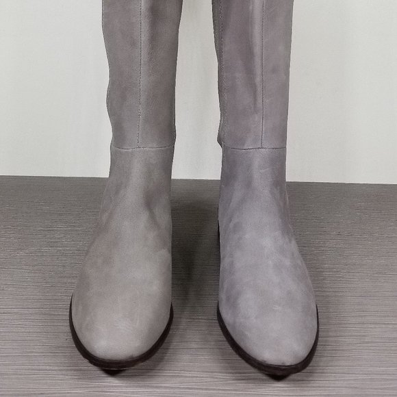 Louise et Cie Vallery Tall Boot, Light Gray Leather, Womens Size 8.5 M / 38.5 - Picture 4 of 15